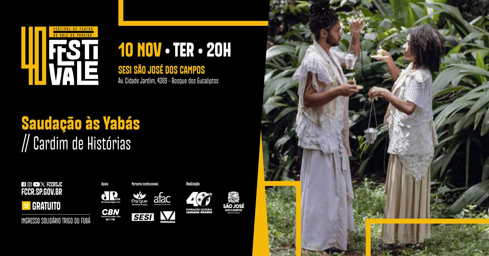 SESI - Av. Cidade Jardim, 4389 - 40º FESTIVALE - Saudações
